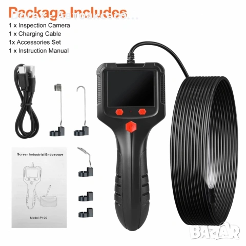 Професионален eндоскоп бороскоп камера с 2.4" дисплей с 2м / 5м кабел., снимка 8 - Аксесоари и консумативи - 53618370