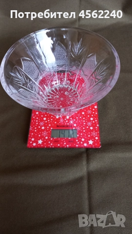Кристална купа голяма, снимка 2 - Прибори за хранене, готвене и сервиране - 52285509