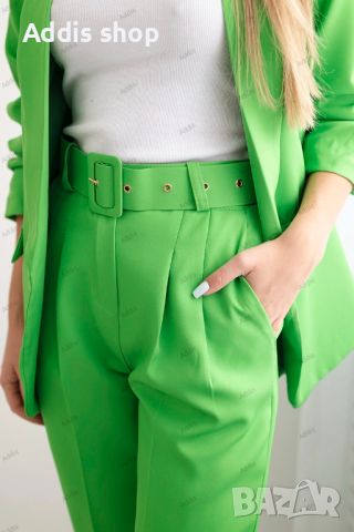 Елегантен дамски комплект сако и панталон, 4цвята , снимка 9 - Костюми - 45795956
