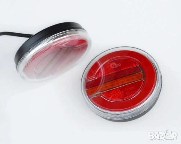 1бр. кръгъл ЛЕД LED стоп с динамичен мигач, 12-24V, снимка 2 - Аксесоари и консумативи - 53746125