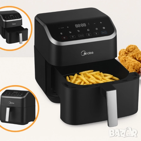 Midea Air Fryer MAD55000ADK – 5L въздушен фритюрник за здравословно и бързо готвене