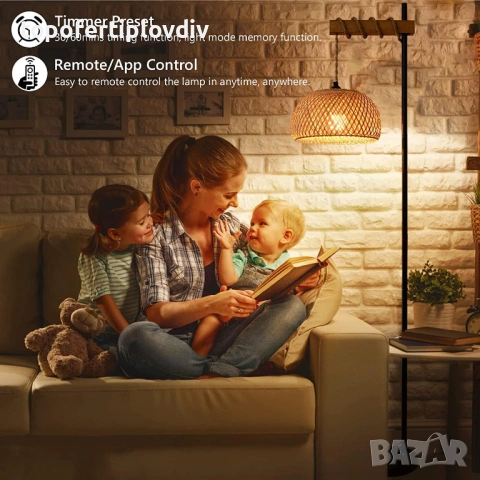 Подова лампа с дистанционно управление,Гаранция, снимка 4 - Настолни лампи - 53654502