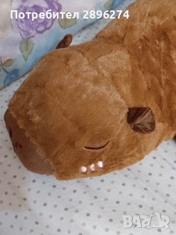 Плюшена играчка,възглавница,капибара, снимка 4 - Плюшени играчки - 52172317