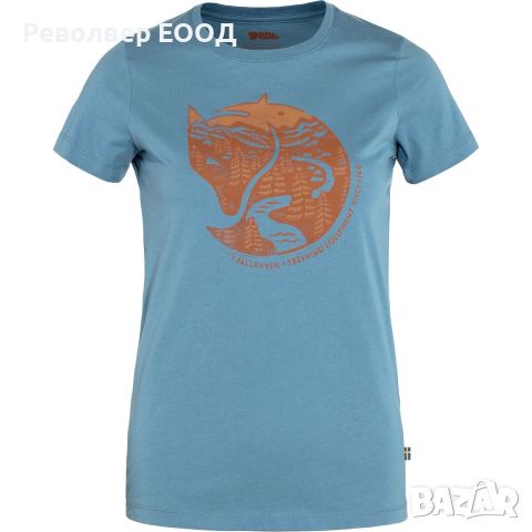 Дамска тениска Fjall Raven - Arctic Fox, в цвят Dawn Blue/Terracotta Brown, снимка 1 - Екипировка - 45337982