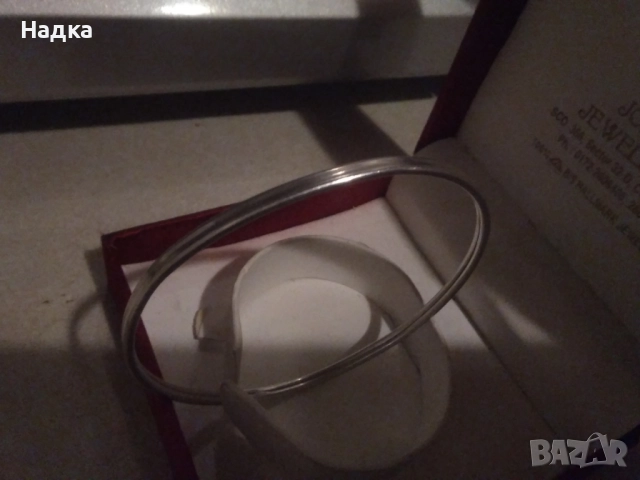 Дамска сребърна гривна, снимка 5 - Гривни - 52392895