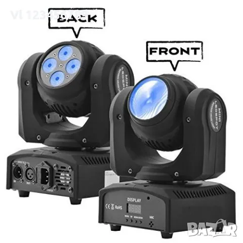 5 LED Moving Head Double - Диско ефект тип BEAM движеща се глава 5 LED, снимка 2 - Други - 48056298