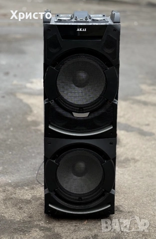 Преносима тонколона AKAI DJ-S5H, двойно USB, SD карта, Bluetooth, Дистанционно управление, 400W