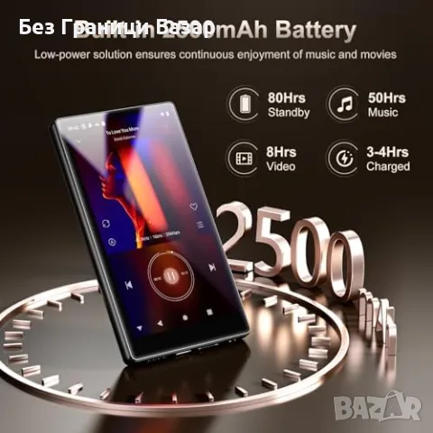 Нов WiFi & Bluetooth MP3/MP4 Плейър 96GB с 8-ядрен процесор 2500mAh батерия, снимка 7 - MP3 и MP4 плеъри - 48679667