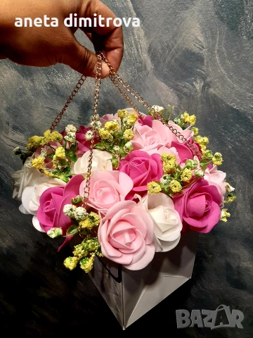 Ръчно изработени букети , снимка 5 - Изкуствени цветя - 53144666