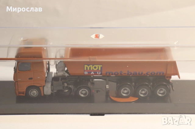 AWM H0 1/87 MERCEDES САМОСВАЛ KАМИОН МОДЕЛ TIR ГОНДОЛА, снимка 4 - Колекции - 52825794