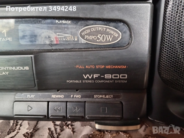 Касетофон Sharp WF-900 , снимка 3 - Радиокасетофони, транзистори - 53413010