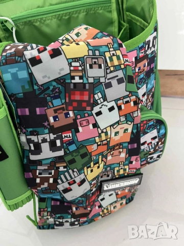 Ученическа раница Minecraft Ergonomic от 3 части с несесер и спортна торба, снимка 5 - Раници - 51787591