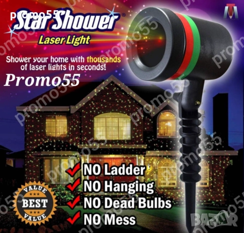 Светлинен Лазерен Проектор Декорация за Коледа 5в1, снимка 13 - Други - 52596139