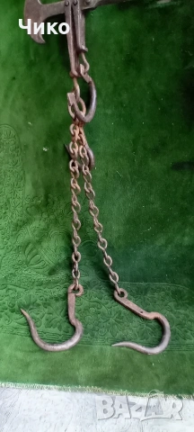 100кг турски кантар ока със куки, снимка 5 - Антикварни и старинни предмети - 53801333