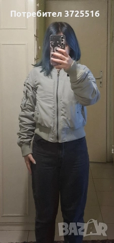 Дамски дрехи – палта, бомбер и блуза (добро състояние), снимка 7 - Якета - 53734313