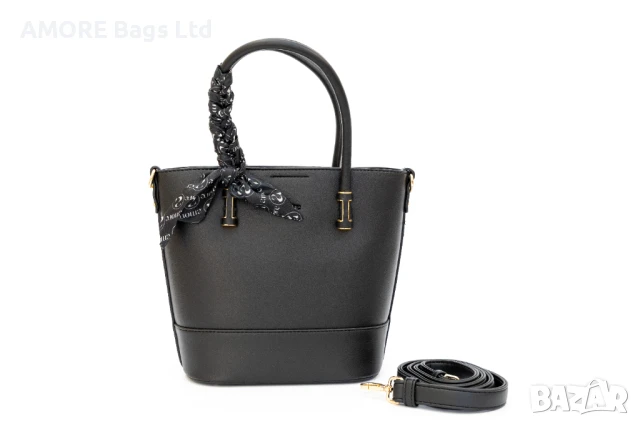 Класическа дамска чанта AMORE Eleonora - Black, снимка 4 - Чанти - 50657657