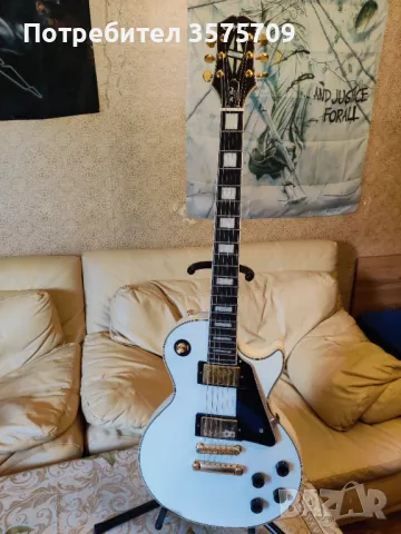 Epiphone Les Paul Custom Alpine White, снимка 4 - Китари - 46988117