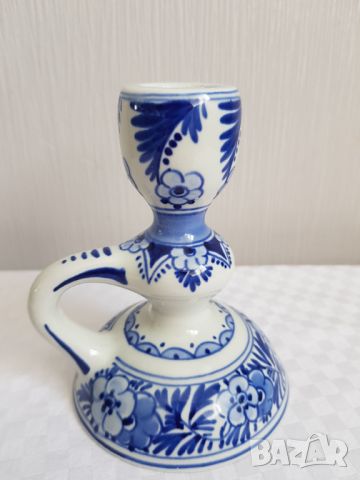 Стар порцеланов свещник с подпис Royal Delft, снимка 3 - Антикварни и старинни предмети - 46321691