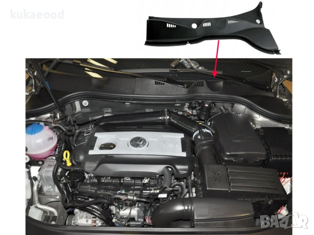 Решетка за челно стъкло VW Passat B6 B7, снимка 3 - Части - 54067763