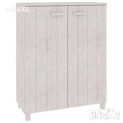 vidaXL Шкаф за обувки HAMAR, бял, 85x40x108 см, бор масив)SKU:340517, снимка 1 - Шкафове - 45569829