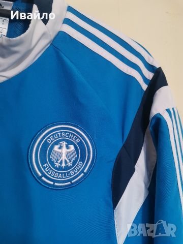 Adidas Deutschland DFB Trainingsjacke Gr. S Mercedes Benz blau Germany WM 2014., снимка 2 - Спортни дрехи, екипи - 45323926