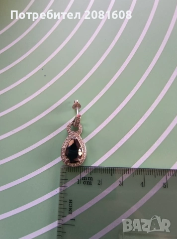 Сребърни обеци с камъни, снимка 3 - Обеци - 31756831