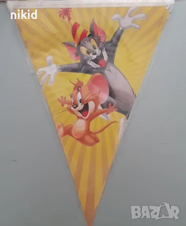 Том и Джери Tom and Jerry жълт Парти Гирлянд Знаменца Флаг Банер, снимка 2 - Декорация за дома - 22420527