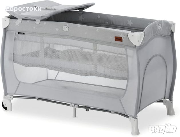 Hauck Sleep & Play Center Travel Cot, Stars – Бебешка кошара за игра и спане , снимка 1 - Кошарки - 46290801