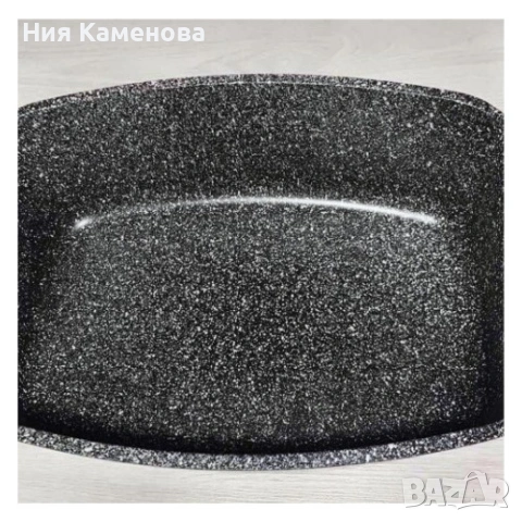 Ростер Goldman с мраморно покритие–правоъгълен съд с капак,5.5 л и 6.6 л,за фурна и всички котлони, снимка 3 - Съдове за готвене - 53023413