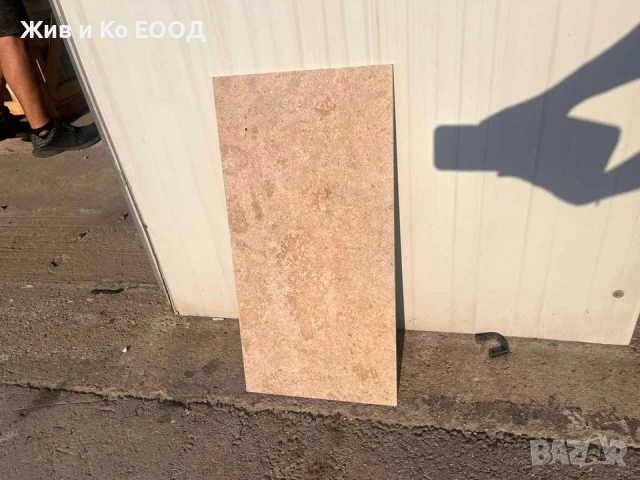 Травертин шлайфан 30×60×1.2 см + френч патерн и стъпала, снимка 4 - Облицовки - 50986020