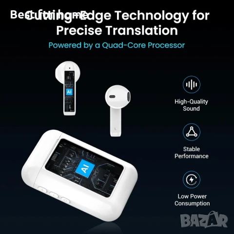 Wooask ChatGPT преводач със слушалки- превод в реално време на 144 езика , снимка 7 - Друга електроника - 51038496