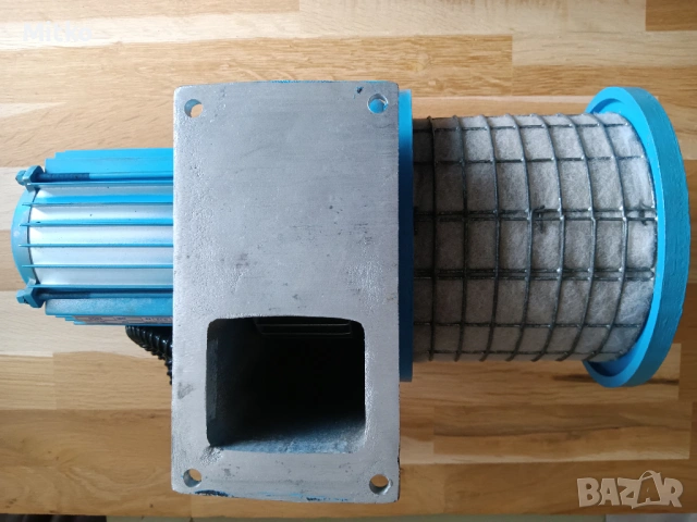Малък турбинен охладител с филтър марака Moro с електромотор трифазен, снимка 3 - Електродвигатели - 53947222