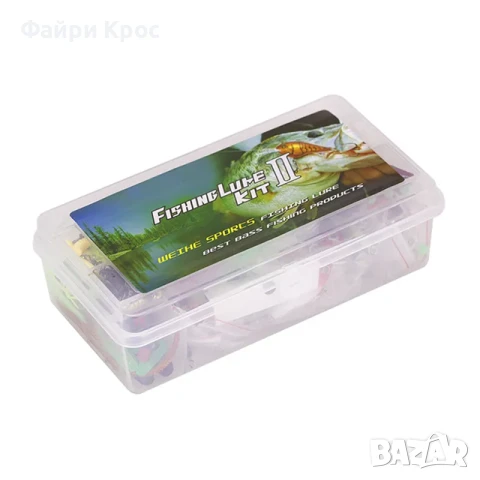 Рибарски принадлежности Риболовен комплект 300 части куфарче с такъми примамки блесна воблер червеи, снимка 3 - Такъми - 50641794