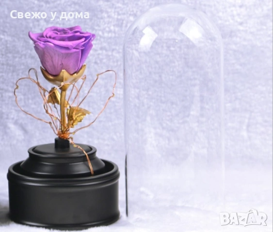 ПОДАРЪК за 8-ми март Вълшебна неувяхваща роза в стъкленица с LED светлина., снимка 5 - Други стоки за дома - 53617737
