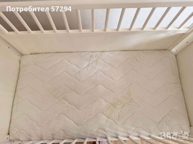 Дървено детско креватче Арбор -120/60см + матрак, снимка 4 - Бебешки легла и матраци - 52914032