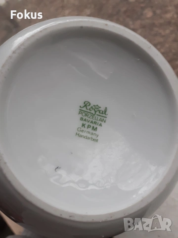 Ваза порцелан KPM Bavaria, снимка 6 - Антикварни и старинни предмети - 53394435