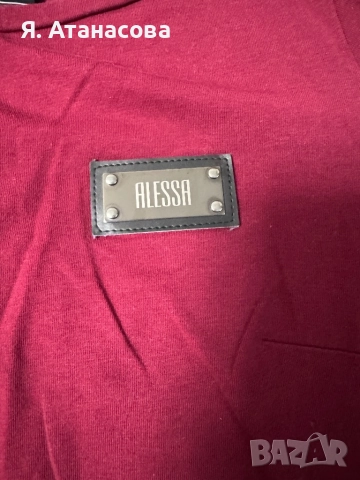 Everyday блуза с 3/4 ръкав - Бордо - Alessa - S размер, снимка 3 - Блузи с дълъг ръкав и пуловери - 52588412