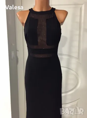 Дълга черна рокля, снимка 2 - Рокли - 49782808