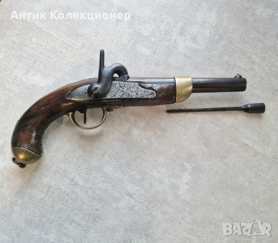 Пистолет, Френски Капсулен пистолет, Кавалерийска пушка, пищов. Оръжие от 1882г., снимка 1 - Антикварни и старинни предмети - 45983611