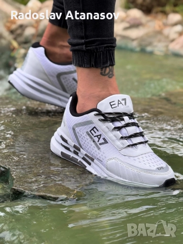 Мъжки EA7-Emporio Armani цвят: черно-бял. КОД 6767 , снимка 2 - Маратонки - 52525344