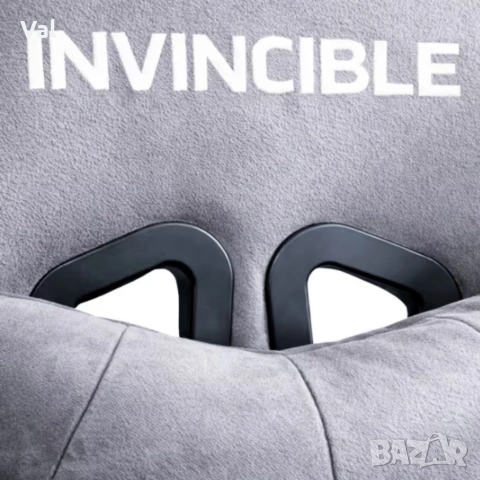 Геймърски стол с регулируема височина, лумбална възглавница и метална основа, снимка 5 - Столове - 53642121