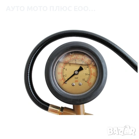 Пистолет с глицеринов манометър за помпене на гуми - 0/16 bar., снимка 2 - Аксесоари и консумативи - 53293515