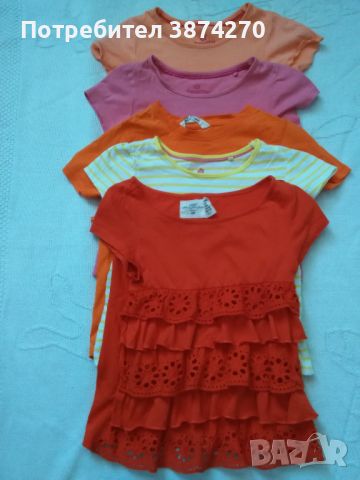 Детски блузки H&M, Lupilu размер 98/104, снимка 1 - Детски тениски и потници - 45143390