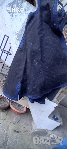 Женски дълъг елек ментан със кожи и гайтани, снимка 6 - Антикварни и старинни предмети - 53801405