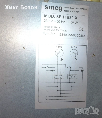 Качествен двоен керамичен котлон Smeg Italy, снимка 4 - Печки, фурни - 53869292