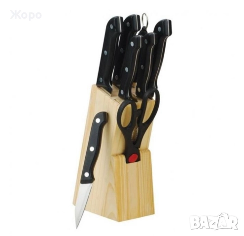 	Комплект ножове ESPERANSA ES-1630 A, 9 части с ножица черен, снимка 2 - Прибори за хранене, готвене и сервиране - 52481638