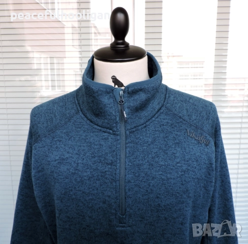 Vikafjell Mens Outdoor 1/4 Zip Pullover Sweater Polar Fleece Blue Size XL, снимка 2 - Пуловери - 52948895