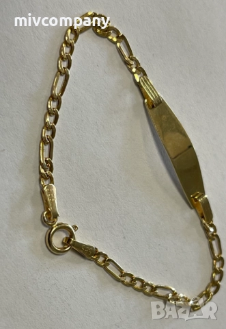 Златна бебешка гривна 1.56гр.15см., снимка 2 - Гривни - 52991486