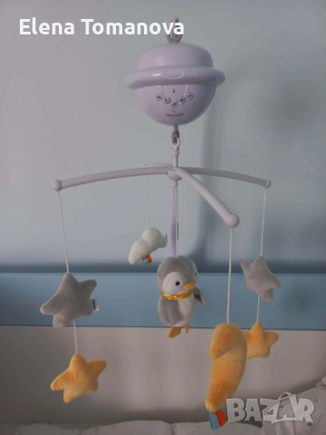 Музикална въртележка с проектор Chipolino - Пингвинче