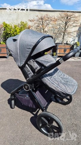 Количка Venicci Upline Slate Grey + Кошница Britax Römer Baby Safe Pro, снимка 3 - Детски колички - 53997656